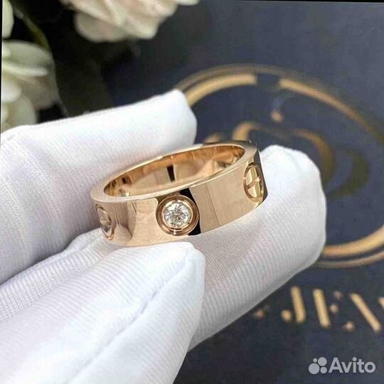 Кольцо Cartier Love, 3 бриллианта 0,13ct