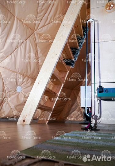 Шатер для глэмпинга утепленный -15гр Геокупол Юрта