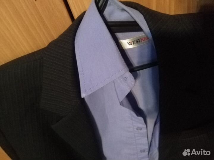 Новый пиджак р 152 см Пеплос и рубашка