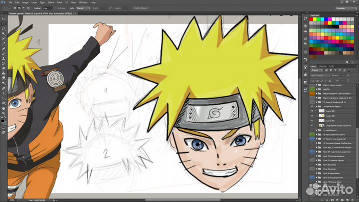 Рисование Онлайн на бумаге в Photoshop и Procreate