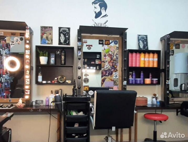 Гримерное зеркало с лампочками лофт