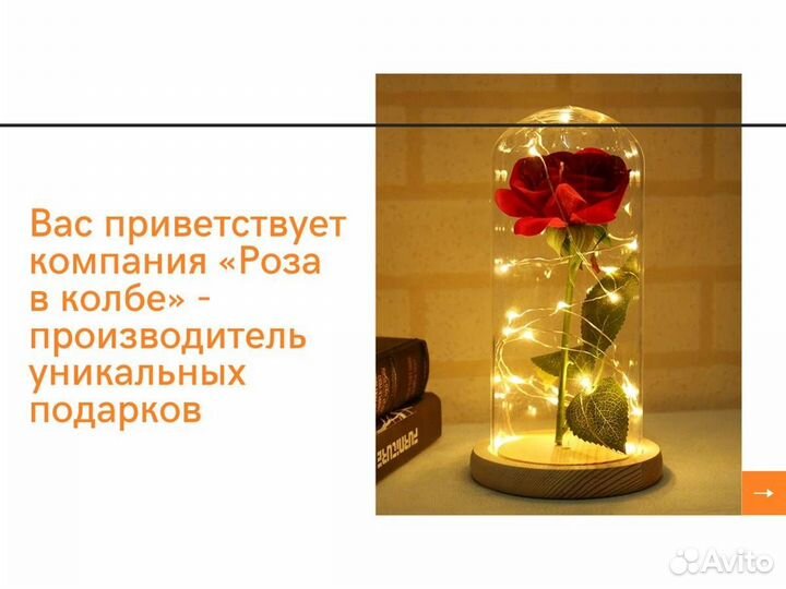 Роза в колбе. От производителя