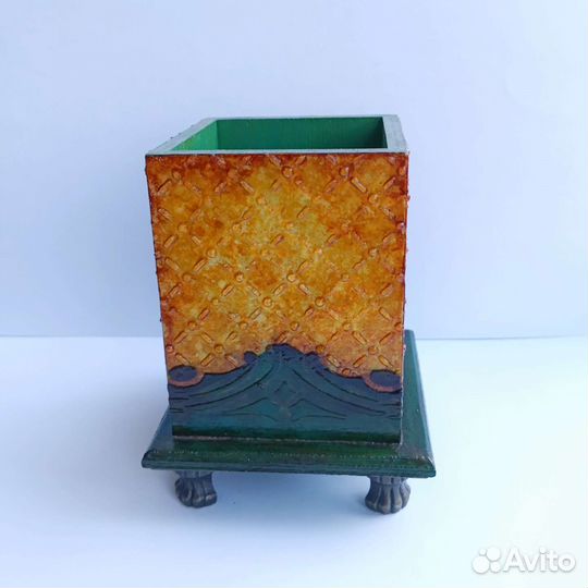 Деревянный органайзер для ручек, карандашница