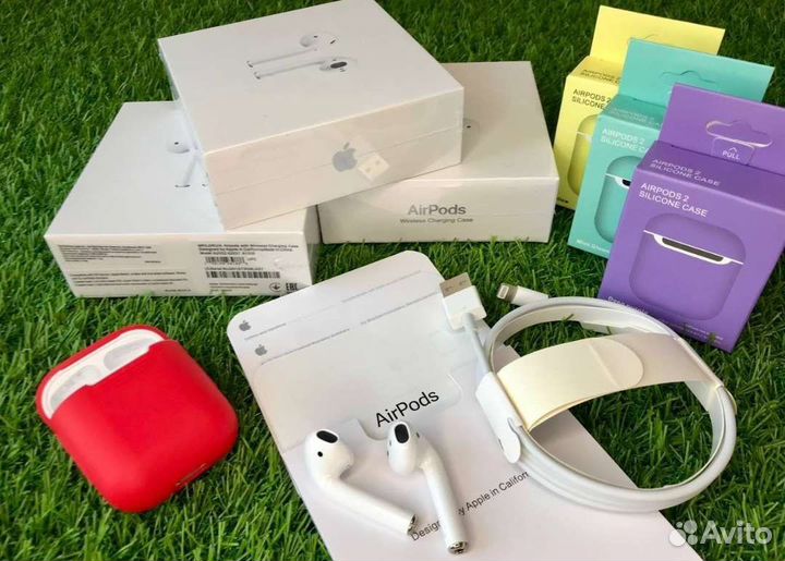 Airpods 2 lux+чехол