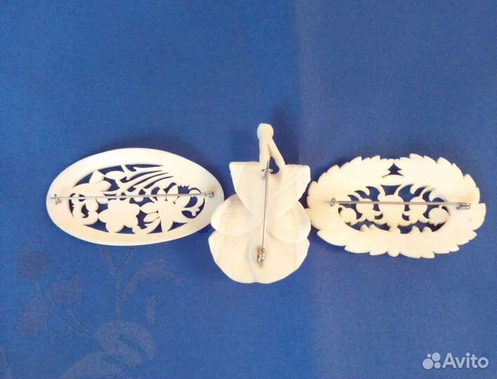 Винтажные броши из кости СССР
