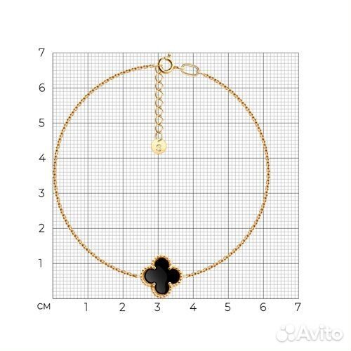 Браслет sokolov из золота, 750587, р.18