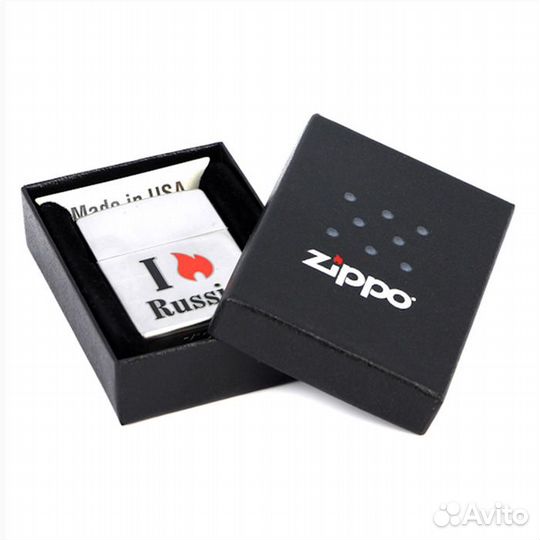 Зажигалка Zippo I Love Russia, новая