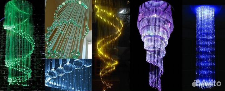 Оптоволоконная люстра pisa optic light