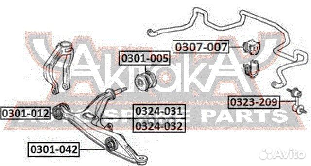 0301-012 asva сайлентблок переднего нижнего рычага