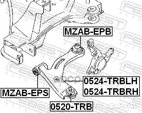 0520-TRB опора шаровая Mazda Tribute Ep 00-07