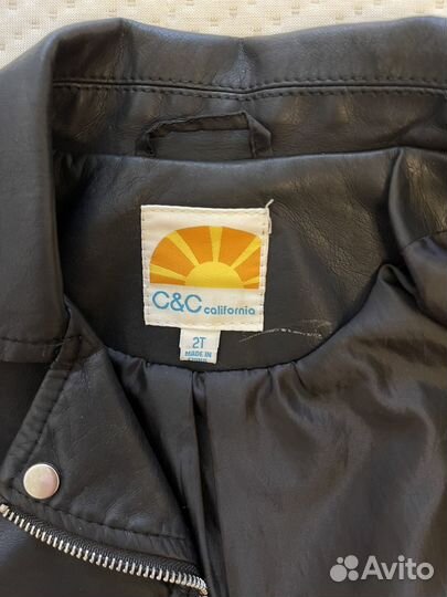 Винтажная кожаная куртка детская