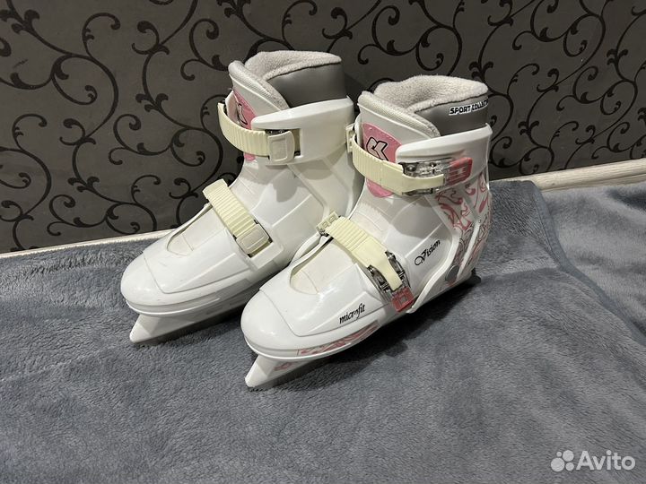 Коньки для девочки раздвижные 34 37