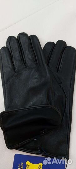 Мужские перчатки из натуральной кожи на шёлке