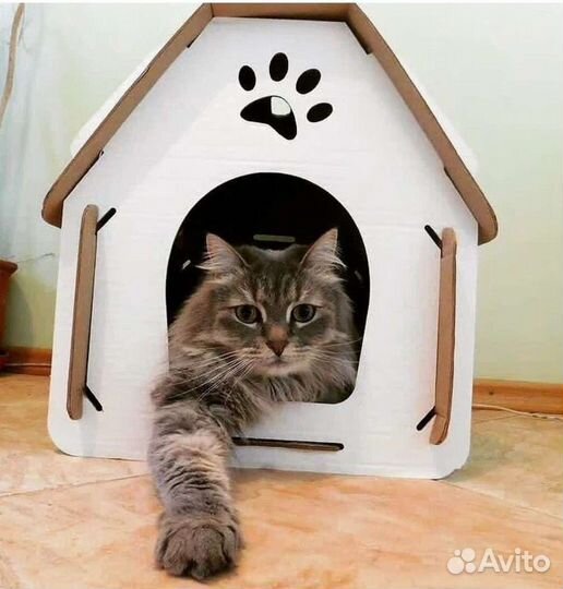 Домик-когтеточка для кошек, собак