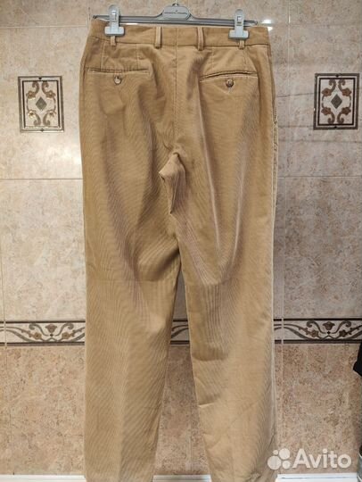 Вельветовые брюки мужские J Fielding коричневые S