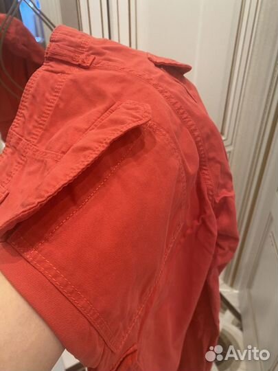 Летние женские брюки карго красные 42 размер