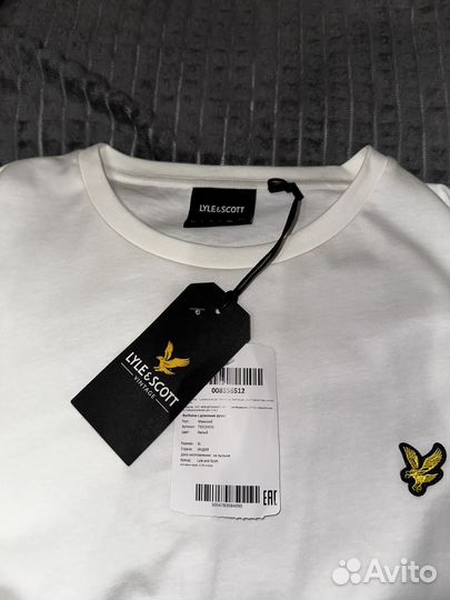 Lyle scott лонгслив белый