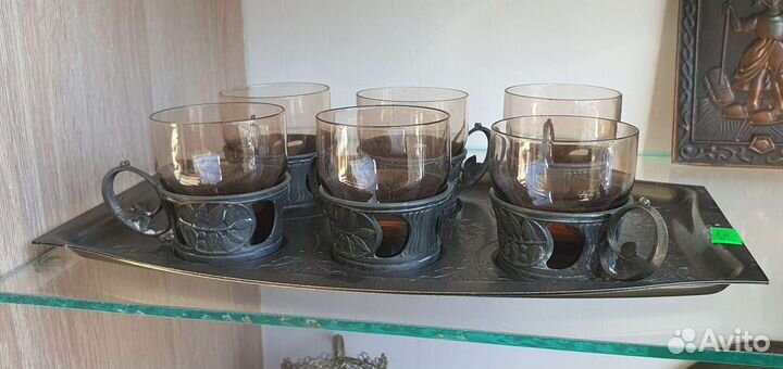 Набор Чайный-Кофейный на подносе. Олимпиада 80