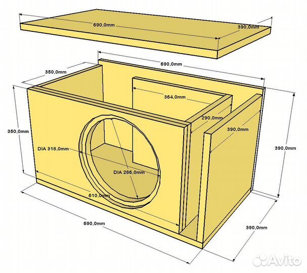 Как посчитать короб для сабвуфера