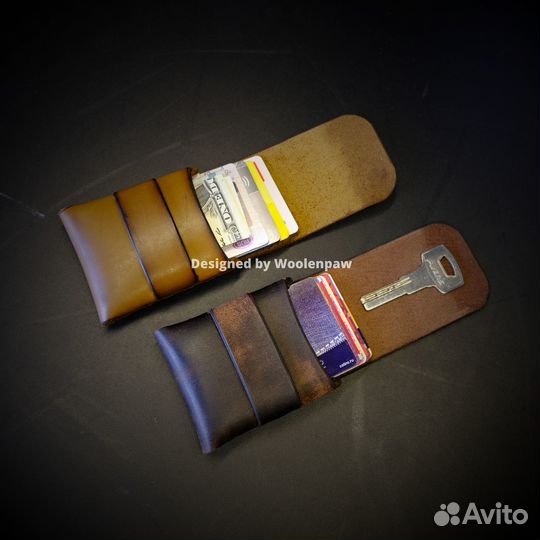 Мини кошелек / картхолдер /натуральная кожа