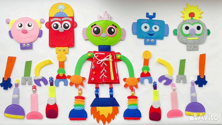 Робот конструктор из фетра