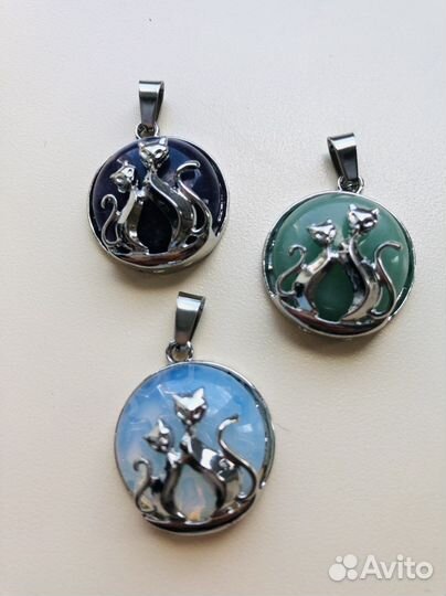 Кулоны с натуральными камнями