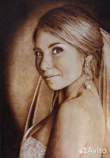 Выжигание портретов в Кологриве