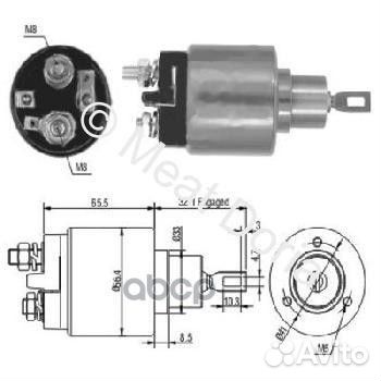 Втягивающее реле стартера 46002 meat & doria