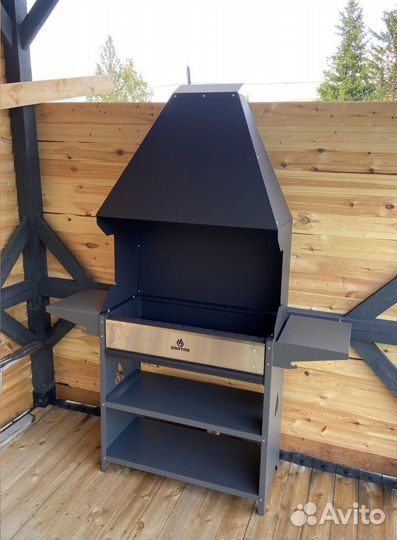 Мангал с зонтом, мангал с зольником, полками