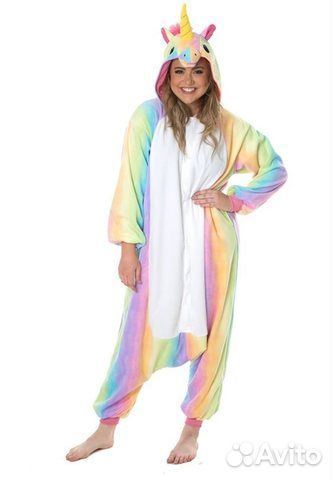 Пижама кигуруми Единорог радужный новая