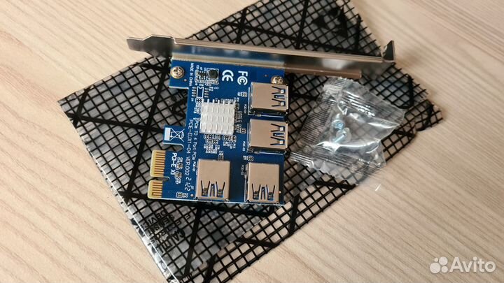 Новый PCI-e разветвитель (адаптер) USB x4