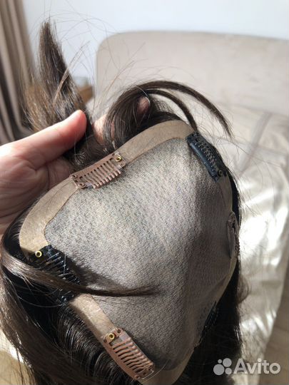 Парик накладка из натуральных волос