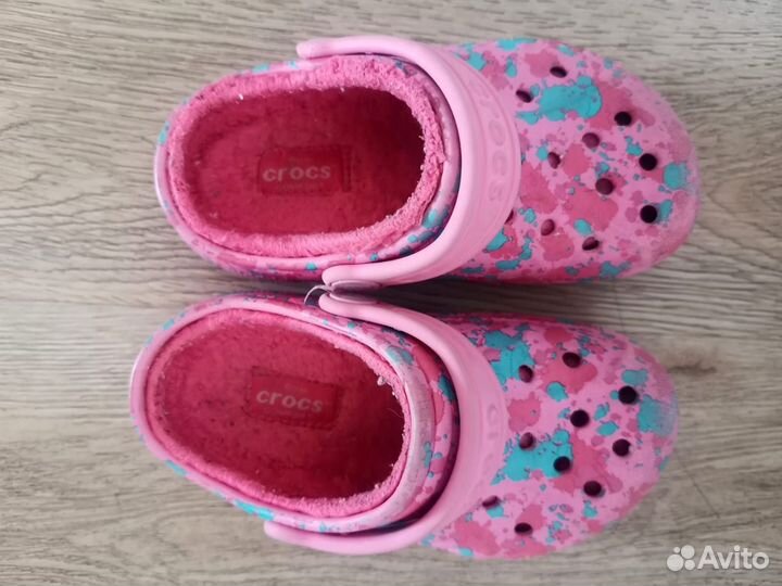 Классные утеплённые сабо Crocs, С9