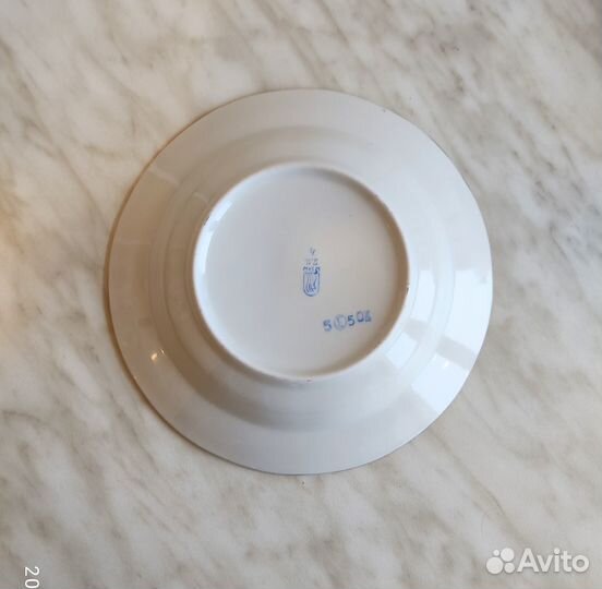 Набор 2 тарелок с кроликом фарфор СССР Рига. Новые