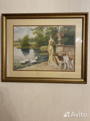 Картина вышитая крестиком ручная работа