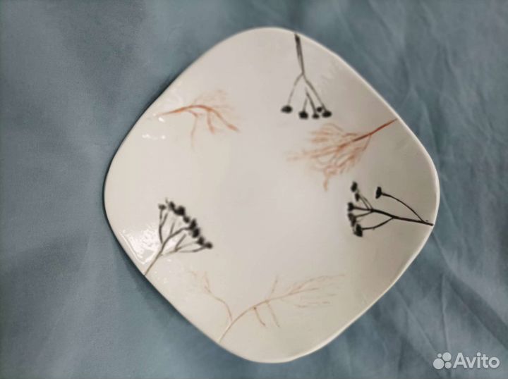 Посуда тарелка подсвечник керамика ручной работы