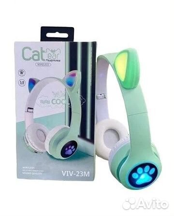 Беспроводные наушники детские с кошачьими ушками