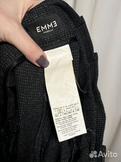 Брюки с поясом серые Emme Marella (s)