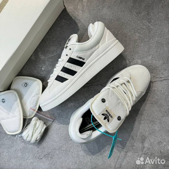 Кроссовки Adidas Campus x Bad Bunny White Black