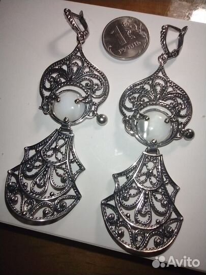 Серьги Олимпиада скань винтаж