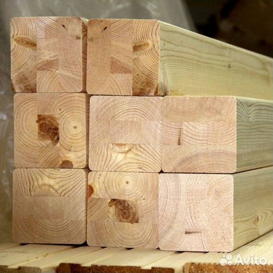 Брус клеёный 100х100х4000 сосна сорт ав