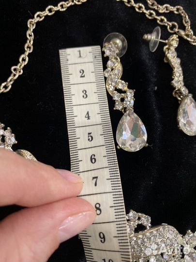 Свадебное ожерелье и серьги