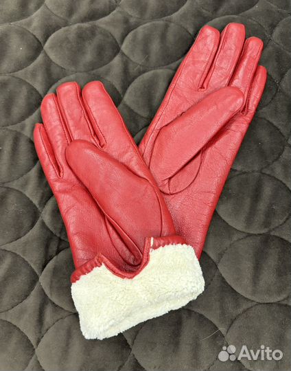 Перчатки женские кожаные