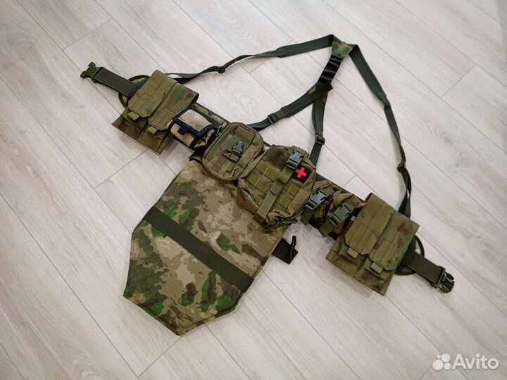 Разгрузочный пояс с подсумками варбелт рпс мох