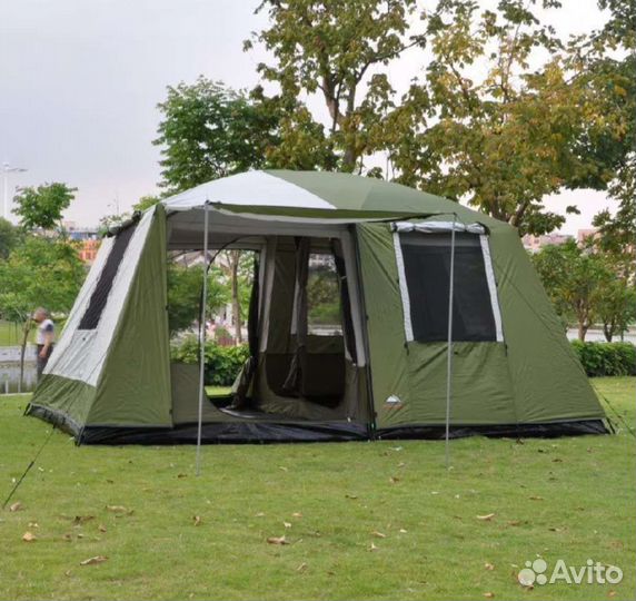 Палатка кемпинговая большая двухслойная 12 местная