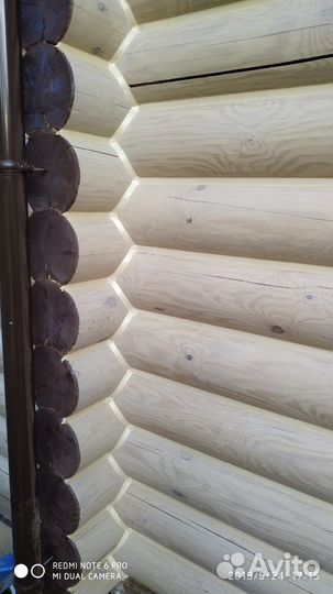 Шлифовка и покраска сруба