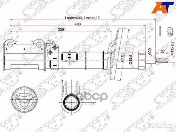Стойка задняя toyota carina/caldina/corona 92-0
