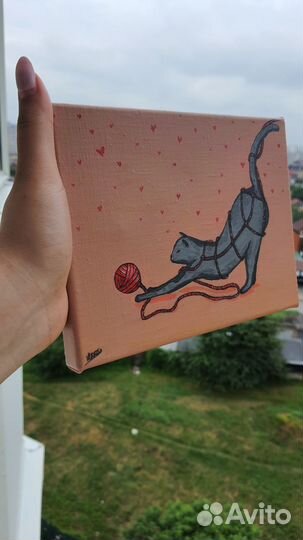 Картина акрилом на холсте 