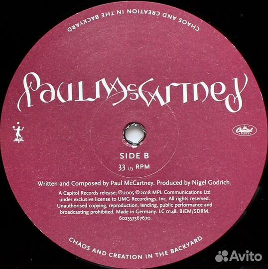Виниловая пластинка Paul McCartney, Chaos And Crea