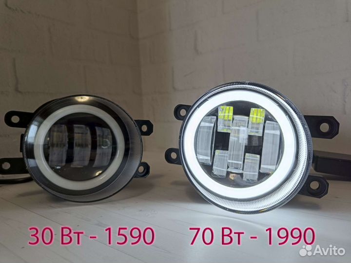 Светодиодные LED противотуманные фары Тойота с дхо